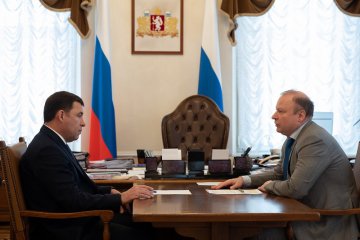 Евгений Куйвашев и Виктор Шептий обсудили перспективы проекта «Ирбит - город-музей»